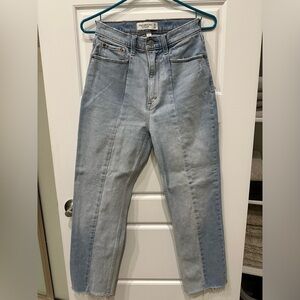Abercrombie and Fitch Curve Love Ankle Straight Ultra High Rise Jeans
